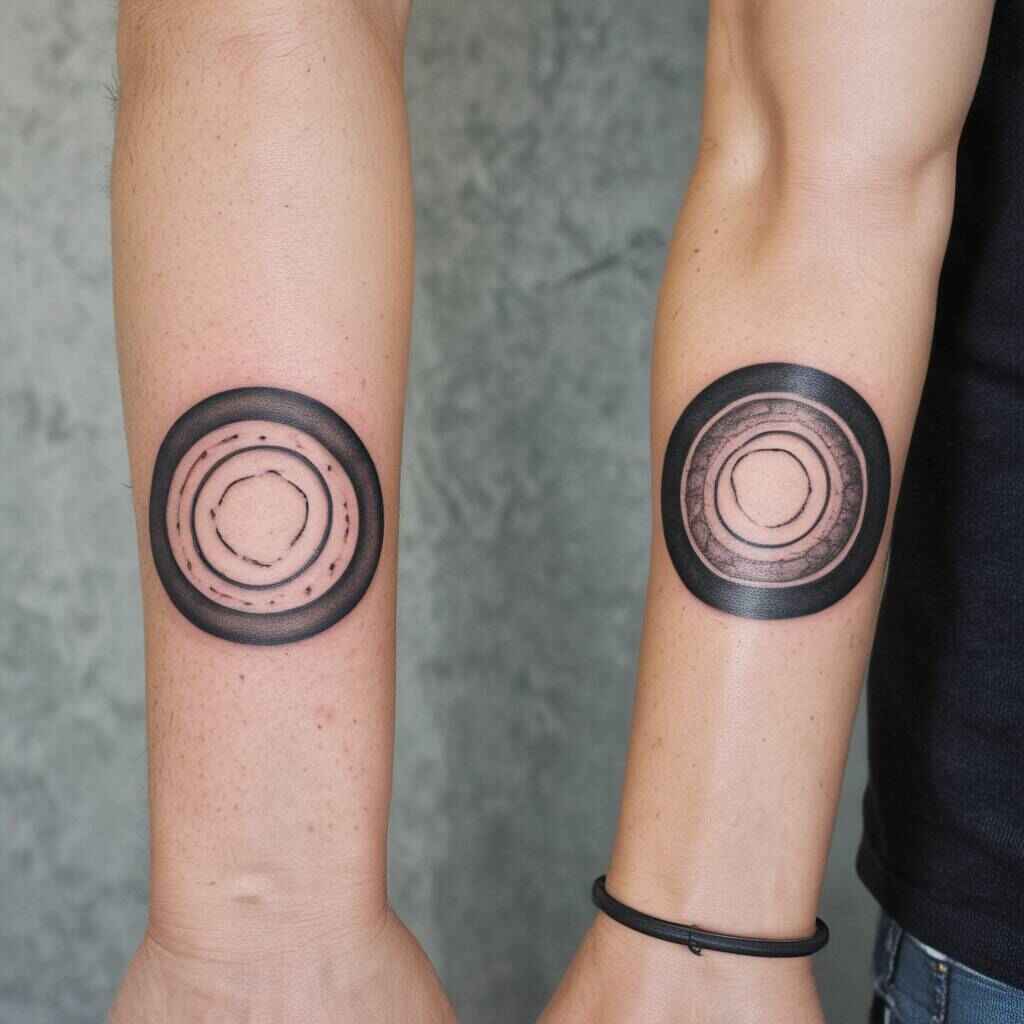 40 Striking Olive Branch Tattoo Ideas That Radiate Peace and Purpose 36 Double Circle tattoo